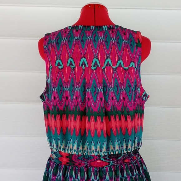 Charlie Jade Colorful Tulip Dress Sz L - Picture 7 of 12